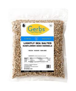 Lightly Sea Salted Sunflower Seed Kernels by Gerbs - 2 LBS - Top 11 Food Allergen Free & Non GMO - Premium Dry Roasted Seeds – COG USA Light Sea Salt 2 Pound (Pack of 1) 19 91BNJ2aeVL