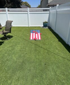 GoSports Flag Series Wood Cornhole Sets – Choose American Flag or State Flags – Includes Two Regulation Size 4 ft x 2 ft Boards, 8 Bean Bags, Carrying Case and Rules America 39 91BOWm0ftJL