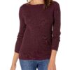 Amazon Essentials Women's Lightweight Ribbed Long-Sleeve Boat Neck Slim-Fit Sweater Large Burgundy 10 91BQfGUb6EL