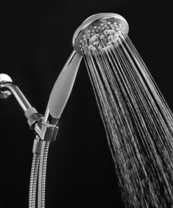 HOTEL SPA - Handheld Shower Head High Pressure - 4.25 Inch Rain Shower Head - 7-setting, Shower Head with Handheld Spray, Ultra-Luxury, Showerspa (Chrome) 16 91BX8YgSKuL