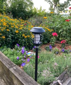 TomCare Solar Lights Metal Flickering Flame Solar Torches Lights Waterproof Outdoor Heavy Duty Lighting Solar Pathway Lights Landscape Lighting Dusk to Dawn Auto On/Off for Garden Patio Yard, 4 Pack Black 39 91BegiUtMuL