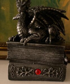 Mythical Guardian Dragon Trinket Box Statue with Hidden Book Storage Compartment for Decorative Gothic & Medieval Décor and Figurines As Jewelry Boxes or Fantasy Gifts for Office Study-Library 55 91BmCf3j1tL
