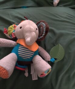 Skip Hop Bandana Buddies Baby Activity and Teething Toy with Multi-Sensory Rattle and Textures, Elephant 35 91Bp4bGpy6L