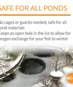 K&H Pet Products Thermo-Pond Perfect Climate Submersible Pond Deicer Gray 8" x 8" 300W, 1 Count (Pack of 1) 10 91BqpVINj7L