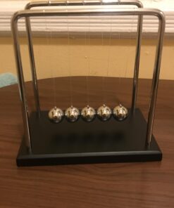 PowerTRC Newtons Cradle Balance Balls 7 1/4" | Science Physics Gadget | Desk Toys & Accessories 24 91BusO a9QL