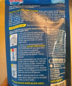 Glisten Garbage Disposer Cleaner and Freshener, Sink Disposal Odor Eliminator with Foaming Action, Lemon Scent, 4 Packets 4.9 Ounce (Pack of 1) 31 91BvtoISRwL