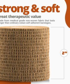 MEDca Self Adherent Cohesive Wrap Bandages 2 Inches X 5 Yards 6 Count, (Rainbow Color) 6 Count (Pack of 1) Rainbow 21 91C1A1a2TmL