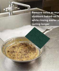 3M Scouring Pad 96-20, 20 Pads, 6” x 9”, General Purpose Cleaning, Food Safe, Non-Rusting 6" x 9" 12 91C7sOXfjUS