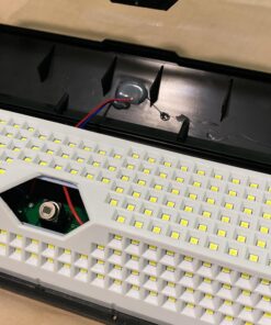 LECLSTAR Solar Outdoor Lights - 4000Lm 268 LED Security Lights with 4 Wide Angle, Motion Sensor Lights for Outside, IP65 Waterproof Solar Powered Wireless Flood Wall Lights with 3 Modes Black 49 91CF 6cSJXL