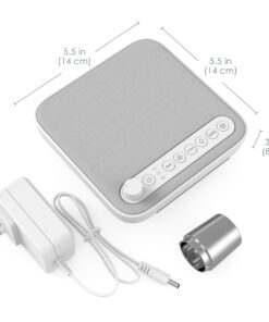 Pure Enrichment® WAVE™ Premium Sleep Therapy Sound Machine with USB Charger - Seamless Looping with 6 Soothing All-Natural Sounds, & Auto-Off Timer - Easily Portable for Travel (White) Patented Design White 33 91CGB 8OMbL