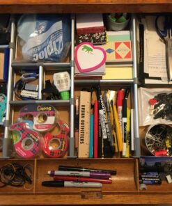 Practical Comfort Aluminum Kitchen Drawer Organizer for Silverware Utensils Flatware 9 Dividers Set | SMALL 3 Dividers 15.3" to 17.5" + 6 Dividers 3.8" 27 91CI1ltw2TL