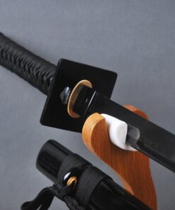 MN Sword - Japanese Samurai Tanto Wakizashi Ninjia Sword Functional Real Sharp Hand Forged Folded Steel Clay Tempered Katana 1095 Carbon Steel Blade black blade ninja sword with square tsuba 13 91CJiU5O9CL