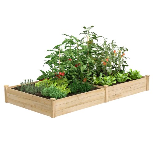 Greenes Fence Best Value Cedar Raised Garden Bed, 4' x 8' x 10.5" - Made in USA with North American Cedar 48" W x 96" L x 10.5" H