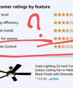 Westinghouse Lighting 7224200 Comet Indoor Ceiling Fan with Light, Matte Black Indoor Only LED 34 91CUZTREZL