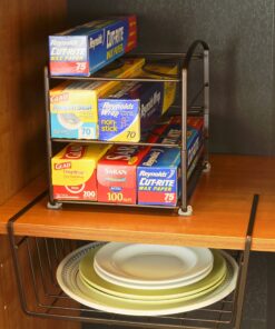 Deco Brothers Wrap Organizer Rack for Kitchen Cabinet, 3 Tier, Bronze 20 91CaFTtr4OL