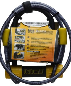 OnGuard Bulldog Mini DT U-Lock with 4-Feet Cinch Loop Cable (Black, 3.55 x 5.52-Inch) 9 91CboZR33YL