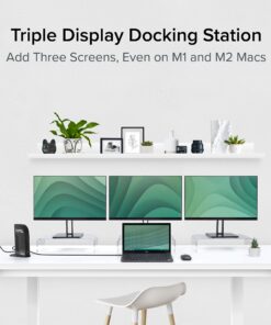 Plugable USB C Docking Station 3 Monitors, 13-in-1, 100W Charging, 3X HDMI, DisplayLink Docking Station for Thunderbolt or USB-C Windows, Mac, and Chrome Laptops 18 91CeazMrNiL