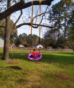 Safe Tree Swing Hanging Kit (Set of 2) - 10ft Long Straps with Two Alloy Carabiners and 2000 Lb Breaking Strength - Easy & Fast Installation for All Types of Swings and Children Black/Yellow 38 91CgWbya3PL