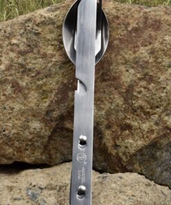 SE 4-in-1 Detachable Stainless Steel Utensil Set - Spoon, Fork, Knife, Bottle Opener - 6.5" Length, Compact for Camping, Hiking, Travel - Includes Clear Pouch - KC7043FSK 11 91CggmEQXL