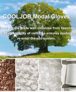 COOLJOB 2 Pairs Breathable Gardening Gloves for Women Medium, Stretch Soft Modal Base with Non-slip Rubber Coating, Palm Dipped Grip Work Gloves for Gardener Worker in Lawn Yard Factory Garden Medium (Pack of 2) 10 91CiIpFAgkL