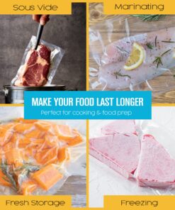 Alternative view of Houseables Vacuum Sealer Bags, Food Saver Rolls, Sous Vide Seal Bag, 8 & 11 Inch x 50 Ft Combo, 2 Pack, Large, Heavy Duty, Vaccum Sealed Roll, For Meal Storage, Vac Sealing Machine, Freezer, Reusable 8 x 50 & 11 x 50