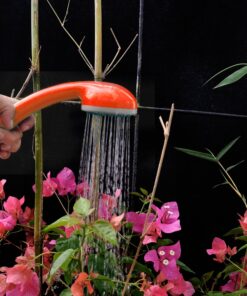 Ivation Portable Outdoor Shower, Battery Powered - Compact Handheld Rechargeable Camping Showerhead - Pumps Water from Bucket Into Steady, Gentle Shower Stream 28 91Ct936RqL