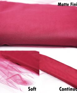 Craft And Party, Wine Fabric Tulle Roll 54 Inch by 40 Yards (120 ft) Fabric Tulle Bolt for DIY Tutu Skirt, Wedding and Decoration (Wine) 54" x 40 yards 10 91Cv8mCu2lL