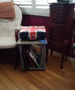 Furinno Simplistic Set of 2 End Table, French Oak Grey/Grey French Oak/Grey 2-Pack, Plastic Pole 15.6 x 15.6 34 91Cvg7Rgt8L