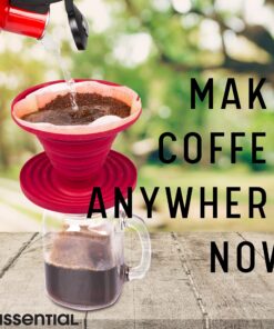 Alternative view of Kuissential SlickDrip- Collapsible, Reusable Silicone Coffee Dripper- Filter Cone- Easy Manual Coffee Brew Maker- Makes 1 to 2 cups of Strong Brew Flavor- For Hiking, Camping, Home, Office