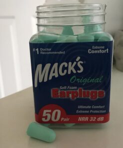 Mack's Original Soft Foam Earplugs, 50 Pair - 33dB Highest NRR, Comfortable Ear Plugs for Sleeping, Snoring, Work, Travel & Loud Events | Made in USA 26 91CzIKQsySL