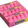 Marshmallow Peeps Pink Chicks, 4.5-Ounce, 15-Count Boxes (Pack of 6) Marshmallow
