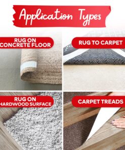 XFasten Double Sided Carpet Tape 2” x 30 Yards Heavy Duty Residue-Free Rug Tape for Area Rugs and Hardwood Floor - Indoor and Outdoor 2" x 30Yds 29 91D 5dqynUL