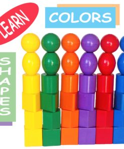 CC O Play Large Lacing Bead Set for Kids - 36 Jumbo Beads & 4 Threads for Toddlers - Montessori Educational Stringing Toy for Preschool Children - Bonus Bag & Ebook with Primary Resources 12 91D aK6gaiL