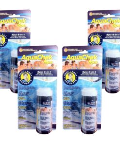AquaChek 552244-04 Spa 6-in-1 Swimming Pool Test Strips, 4-Pack, 200 Strips