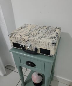 Victrola Vintage 3-Speed Bluetooth Portable Suitcase Record Player with Built-in Speakers | Upgraded Turntable Audio Sound|Retro Map, Model Number: VSC-550BT-P4 Retro Map 29 91D4MgLVYpL