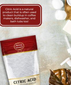 Spicy World Citric Acid 5 LB Bag | 100% Pure, Food Grade & Non-GMO | Versatile Citric Acid Powder for Cleaning, Bath Bombs, Preserving | Fine Granular | Premium Quality 5 Pound (Pack of 1) 33 91D79dl74vL 1