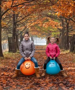 Xino Sports Hopping Ball for Kids - Teens and Adults, Bouncy Balls for Kids, Hopper Ball, Jumping Ball with Handle, 22 Inch Diameter, Kids Outdoor Toys (Blue) Blue 19 91DA3JvbxLL