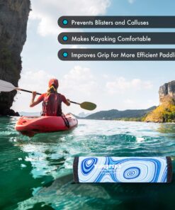Yakgrips Paddle Grips for Take-Apart Kayak Paddle Shaft, Kayaking Accessories, Non-Slip Grip, Blister Prevention - Cascade Creek Blue Wave 19 91DAIYAARCL