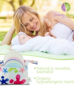 Washable Organic Bamboo Nursing Pads 8 Pack Colors (4 Pair) with Laundry Bag - Natural and Reusable, Ultra Soft, and Super Absorbent for The Ultimate Luxury Breast Pad - by Serenity Bamboo 12cm - Extra Thick Colors 23 91DHzauRRL