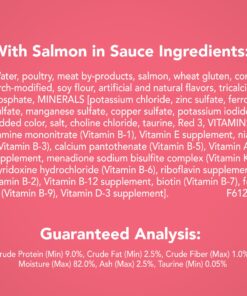Purina Friskies Wet Cat Food, Shreds With Salmon in Sauce - (24) 5.5 oz. Cans 5.5 Ounce (Pack of 24) 27 91DP1ilyeFL