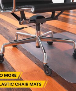 Office Chair Wheels Replacement Set of 5 - NO MORE CHAIR MATS - Office Chair Casters for HARDWOOD FLOORS - Smooth Rolling, Soft Rubber Desk Chair Wheels, Rollerblade Style Computer Chair Caster Wheels 22 91DSXh6lSXL