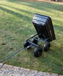 Gorilla Carts Poly Garden Dump Cart with Easy to Assemble Steel Frame, Camping Beach Wagon w/Quick Release System, 600 Pound Capacity, & 10 Inch Tires 61 91DUGJZHNTL 2