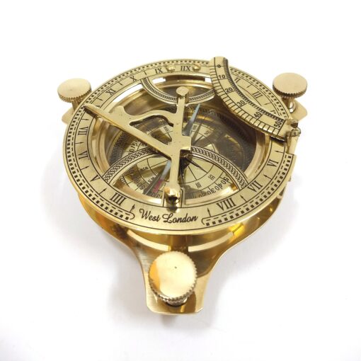 Sundial Compass Solid Brass Sun Dial 4"