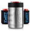 KelvZ Can Cooler Insulated Beer & Soda Can Cooler with 2 Foam Sleeves - Stainless Steel Can Cooler for Cold Drinks, 12 Oz Can Cooler & Beer Can Holder - Fits Standard 12oz Cans & Bottles - Stainless 54 91DaZFMcCnL