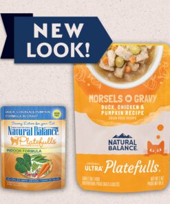 Alternative view of Natural Balance Original Ultra Platefulls Indoor Adult Grain Free Wet Cat Food, Duck, Chicken & Pumpkin Recipe, 3 Ounce Pouch (Pack of 24)