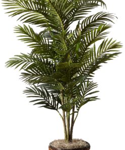 Nearly Natural 5263-0308 56in. Areca Palm Silk Tree with Basket, Green,30" x 32" x 56" 27 91DdqNESgL