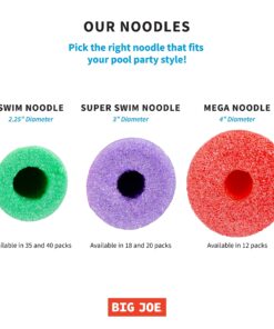 Alternative view of SwimWays Standard Foam Pool Swim Noodles, Multicolor Standard 35pk