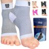 Bitly Plantar Fasciitis Compression Socks for Women & Men - Best Ankle Compression Sleeve, Nano Brace for Everyday Use - Provides Arch Support & Heel Pain Relief (White, Medium) White 1 26 91Djg91LteL