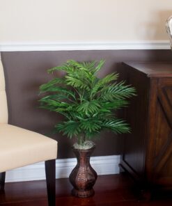 Nearly Natural 6661 Areca Palm with Urn Silk Plant,Green,35" x 12" x 12" 18 91DkgWRpPVL
