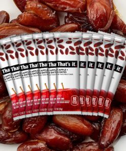 That's it. Apple + Dates 100% Natural Real Fruit Bar, Best High Fiber Vegan, Gluten Free Healthy Snack, Paleo for Children & Adults, Non GMO Sugar-Free, No Preservatives Energy Food (12 Pack) 14 91DqL2KynL